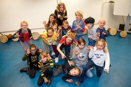 Enthousiaste kinderen in de herfstvakantie
