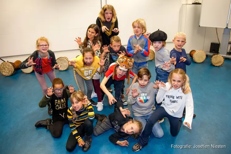 Enthousiaste kinderen in de herfstvakantie