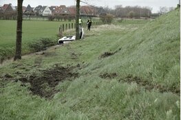 Peperdure Lamborghini in sloot bij Heemskerk