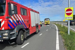 Eenzijdig ongeval op afrit A9 bij Uitgeest