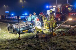 Gladheid: ernstig ongeval op A9, traumaheli geland op snelweg