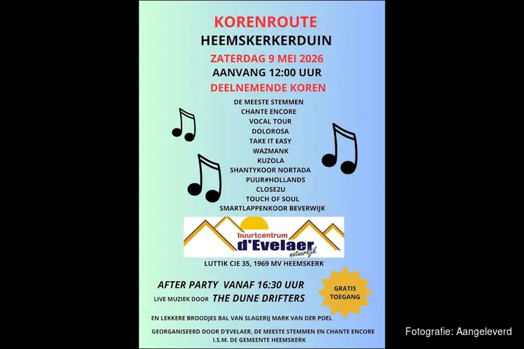 Op zaterdag 9 mei vanaf 12.00 uur gaat de 6de editie van de Korenroute Heemskerkerduin van start!  
