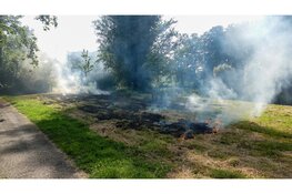 Tiental meters gras in brand in Heemskerk