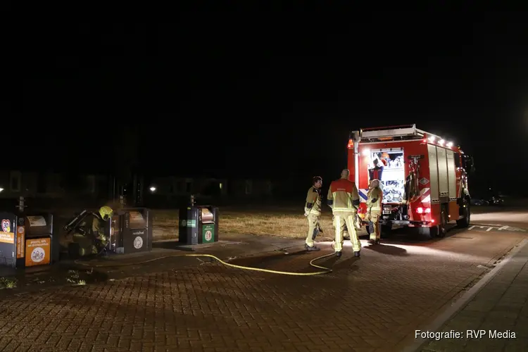 Ondergrondse container vliegt in brand in Heemskerk