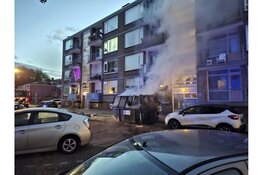 Container vliegt in brand op de Beneluxlaan in Heemskerk